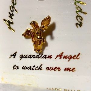 Guardian angel on my shoulder gold #007